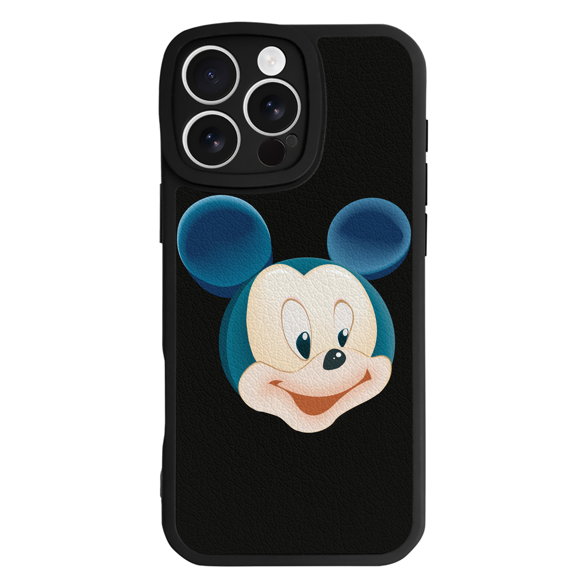 （画像用） ミッキーマウス Mickey Mouse 【iPhone 16シリーズ対応】シリコンスマホケース（レザー調） 材質：シリコン